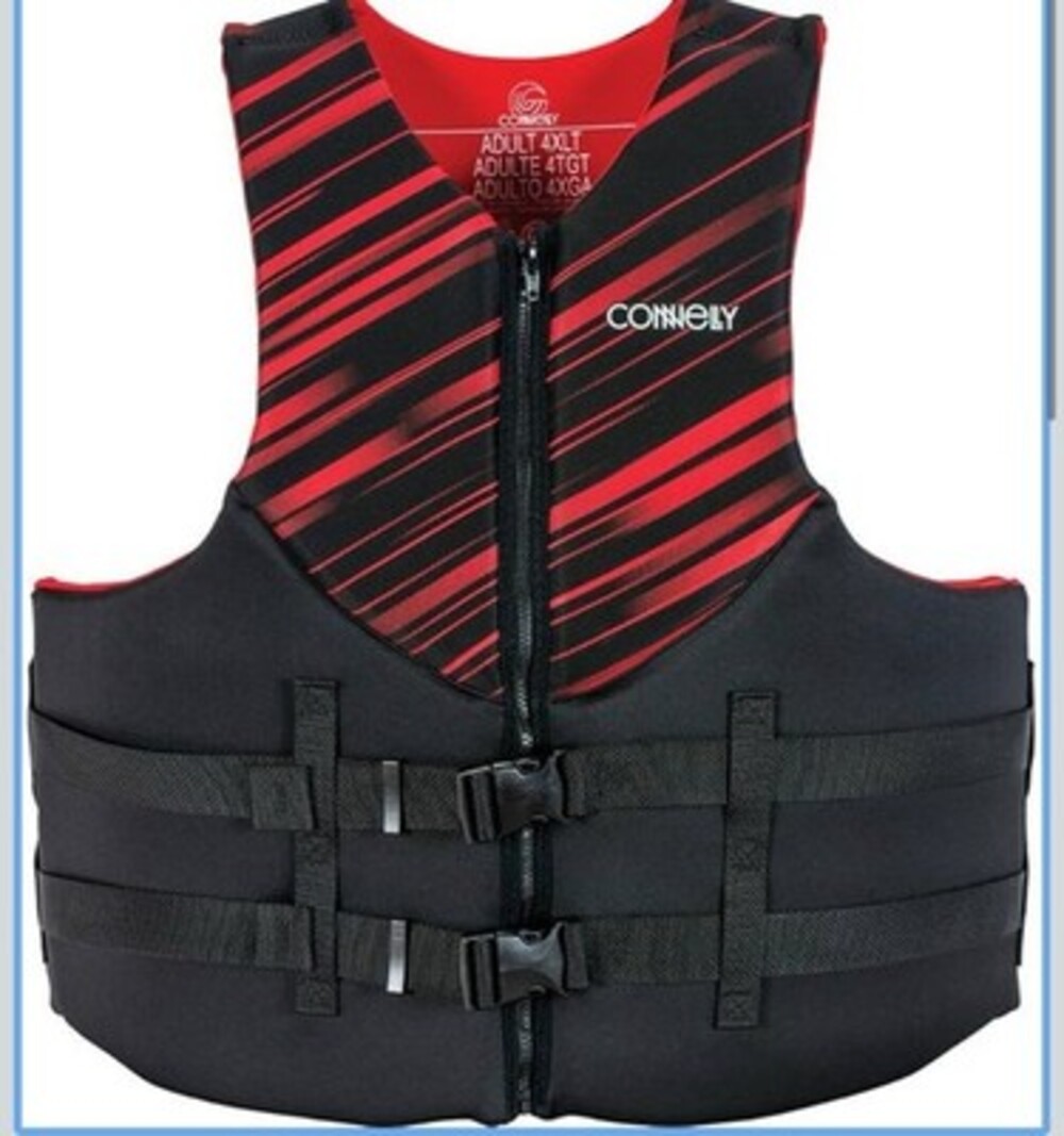 Connelly Coast Guard Approved Vest, Promo Neoprene Red - 4XLT Life Jacket